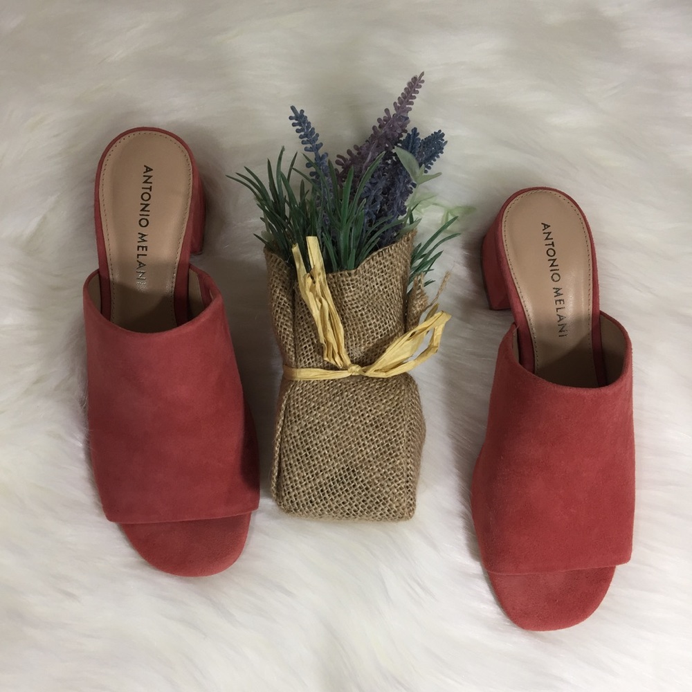 ANTONIO MELANI Suede Mule Sandals